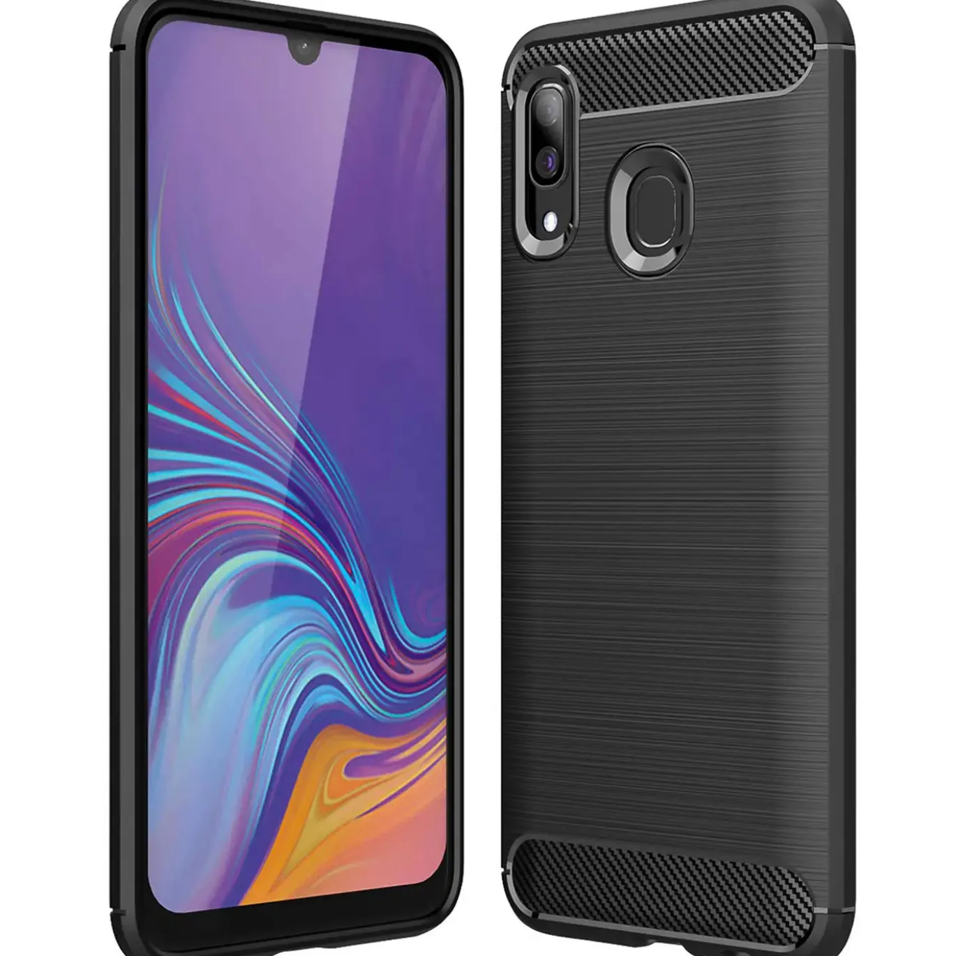 Samsung Galaxy A20e - Carbon Case Hülle, stoßfest
