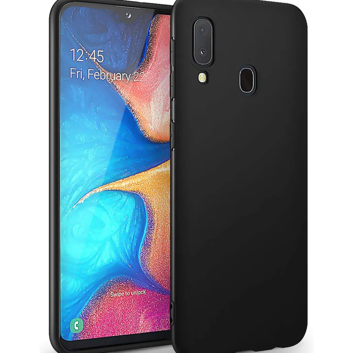 Samsung Galaxy A20e - Slim Silikon Backcover Schwarz