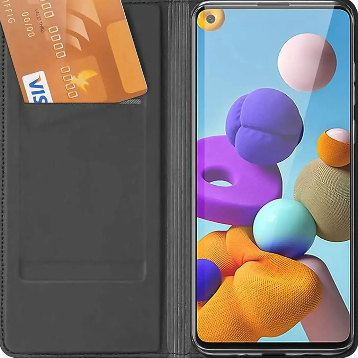 Samsung Galaxy A21s - Booklet Case mit Magnetverschluss