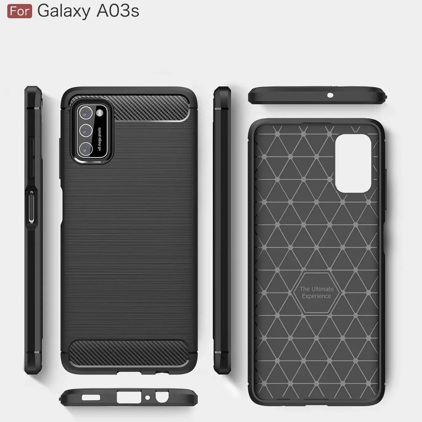 Samsung Galaxy A03s - Carbon Case Hülle, stoßfest