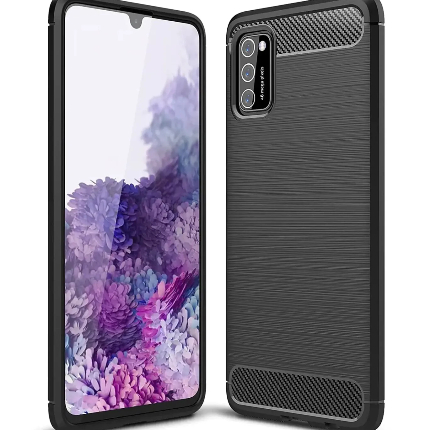 Samsung Galaxy A03s - Carbon Case Hülle, stoßfest