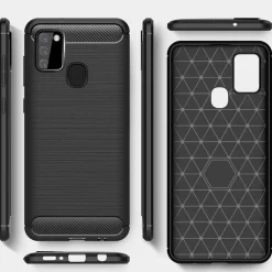 Samsung Galaxy A21s - Carbon Case Hülle, stoßfest