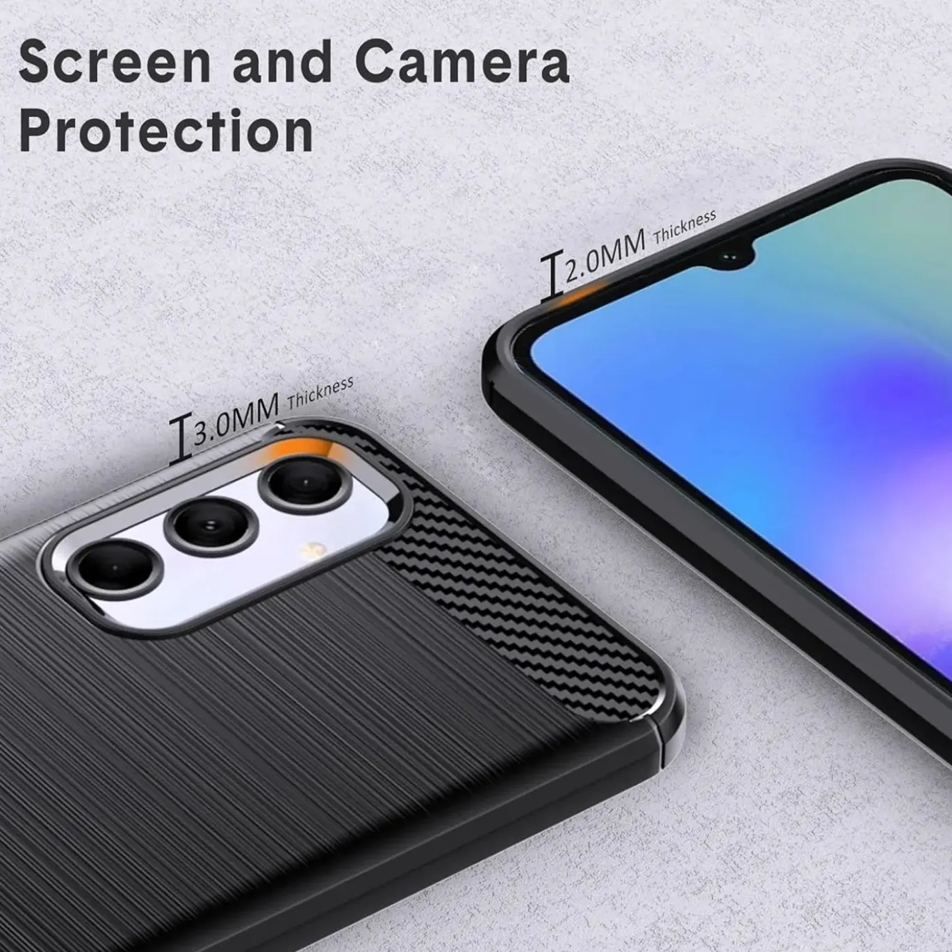 Samsung Galaxy A05s - Carbon Case Hülle, stoßfest