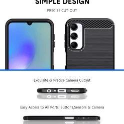 Samsung Galaxy A05s - Carbon Case Hülle, stoßfest