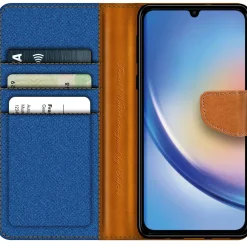 Samsung Galaxy A05s - Jeanslook Klapphülle mit Kartenfach