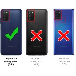 Samsung Galaxy A03s - Jeanslook Klapphülle mit Kartenfach
