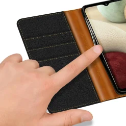 Samsung Galaxy A03s - Jeanslook Klapphülle mit Kartenfach