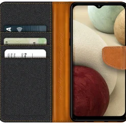 Samsung Galaxy A02S - Jeanslook Klapphülle mit Kartenfach
