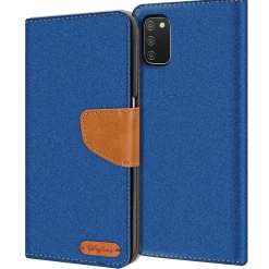 Samsung Galaxy A02S - Jeanslook Klapphülle mit Kartenfach