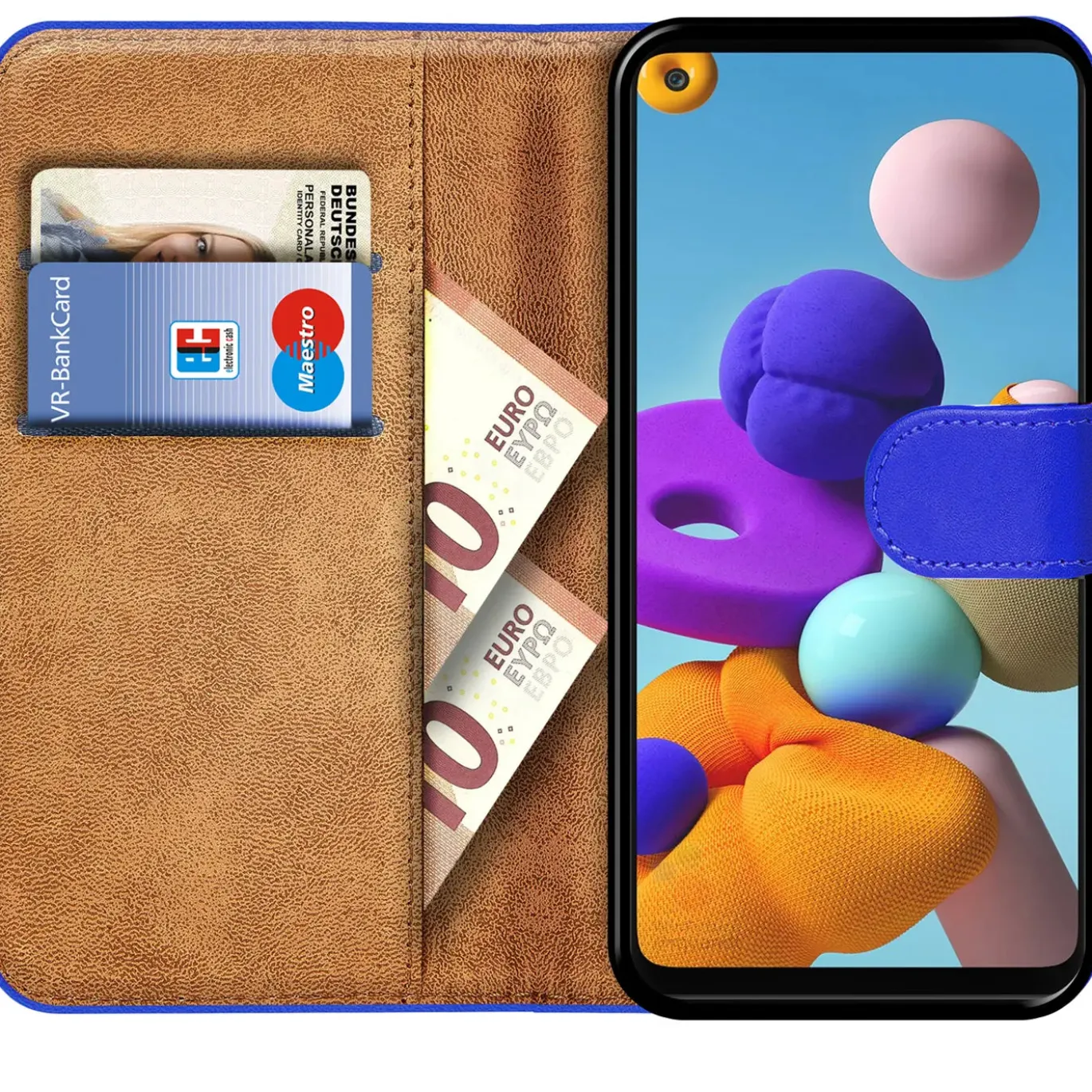 Samsung Galaxy A21s - Klapphülle mit Kartenfächern