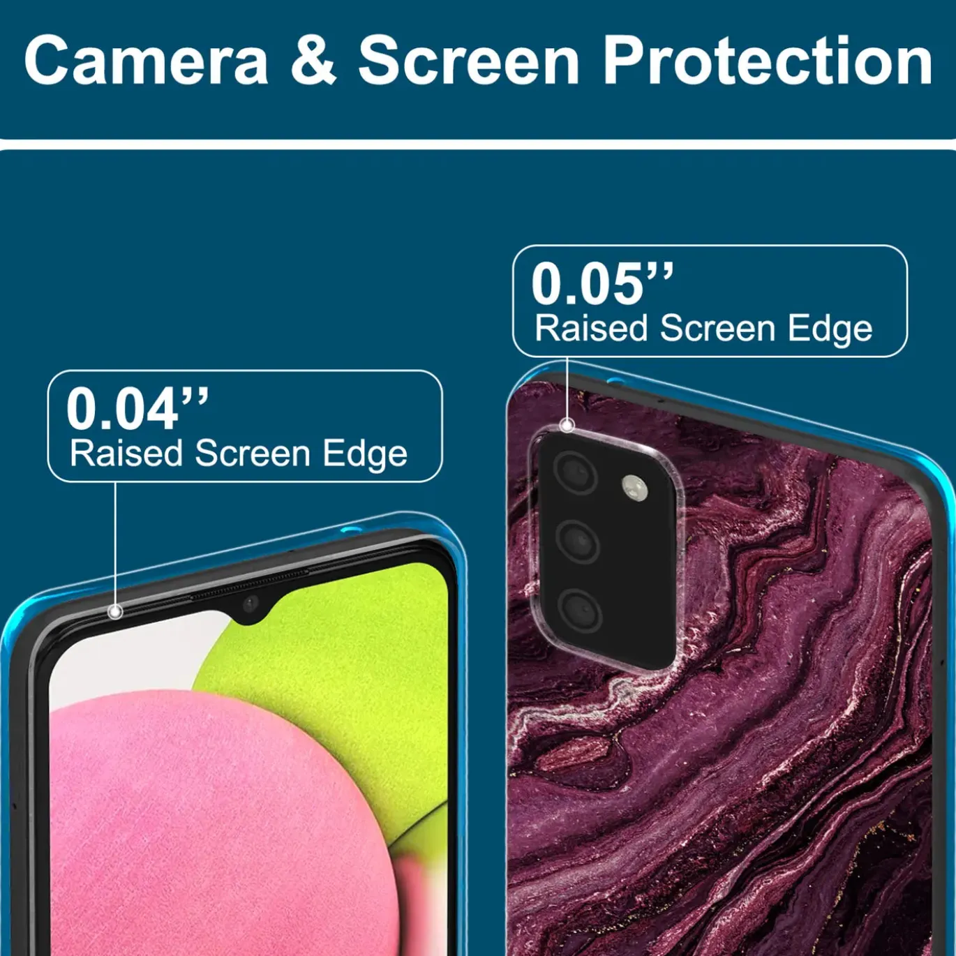 Samsung Galaxy A03s - Marmor & Sand Design Hülle