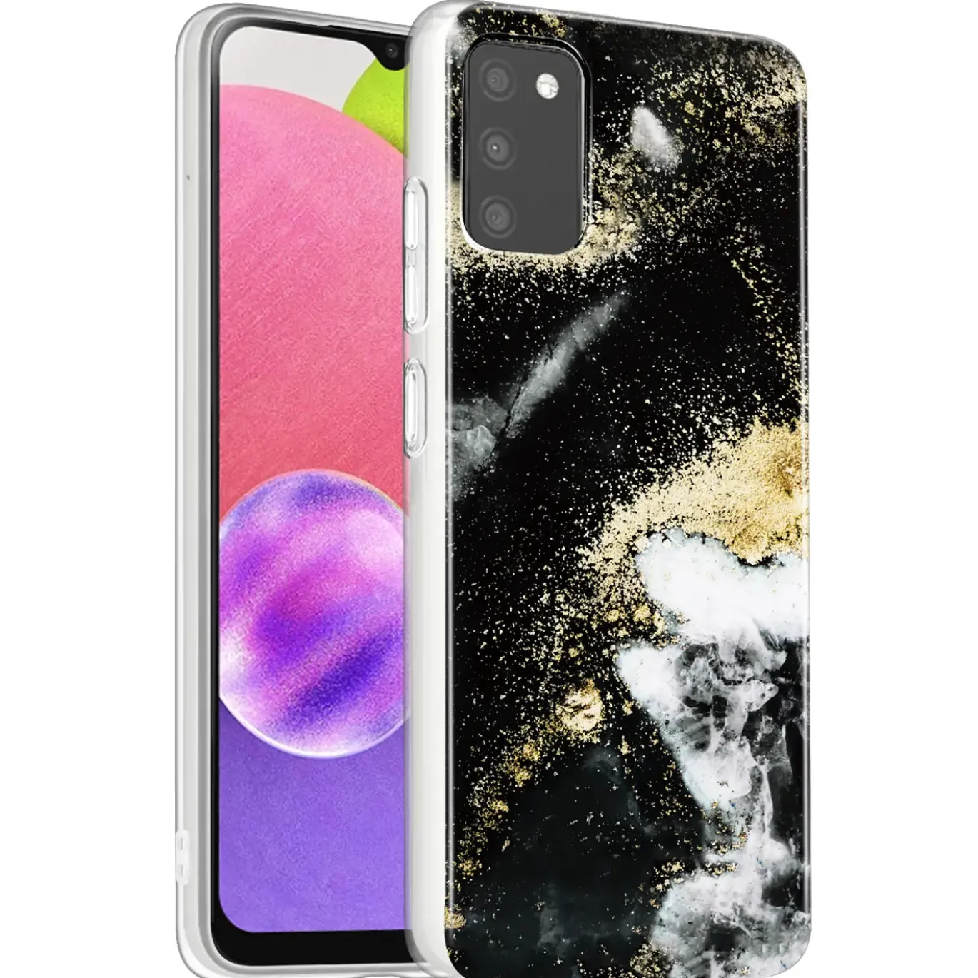 Samsung Galaxy A03s - Marmor & Sand Design Hülle