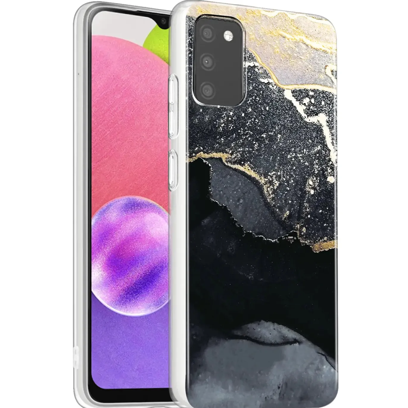 Samsung Galaxy A03s - Marmor & Sand Design Hülle