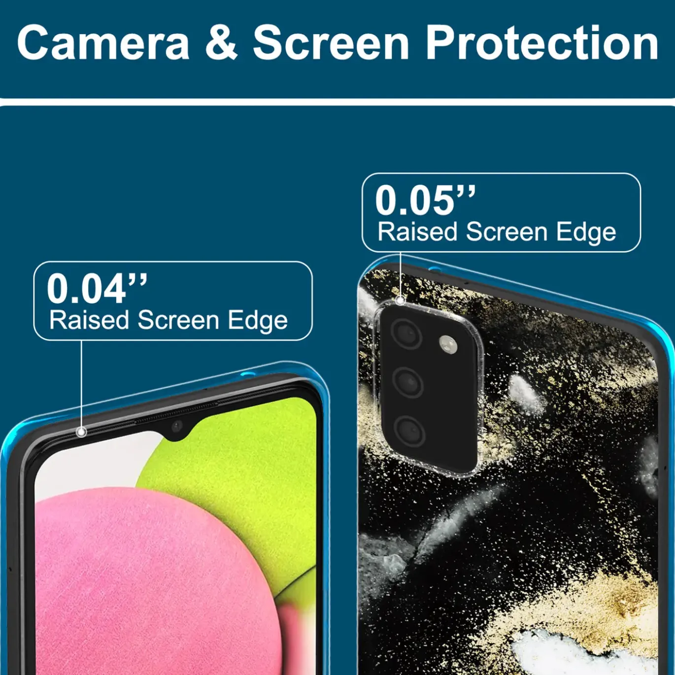 Samsung Galaxy A03s - Marmor & Sand Design Hülle