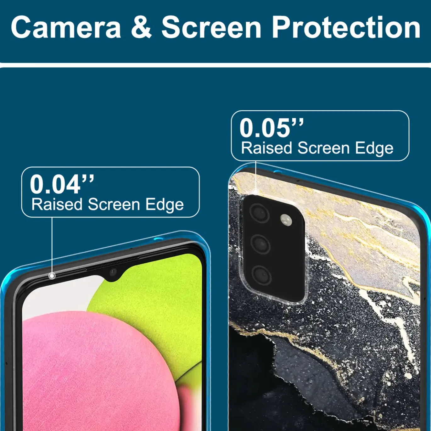 Samsung Galaxy A03s - Marmor & Sand Design Hülle
