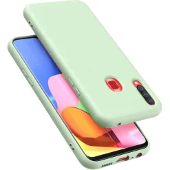 Samsung Galaxy A20s - Silikon Case mit Mikrofaser-Innenseite