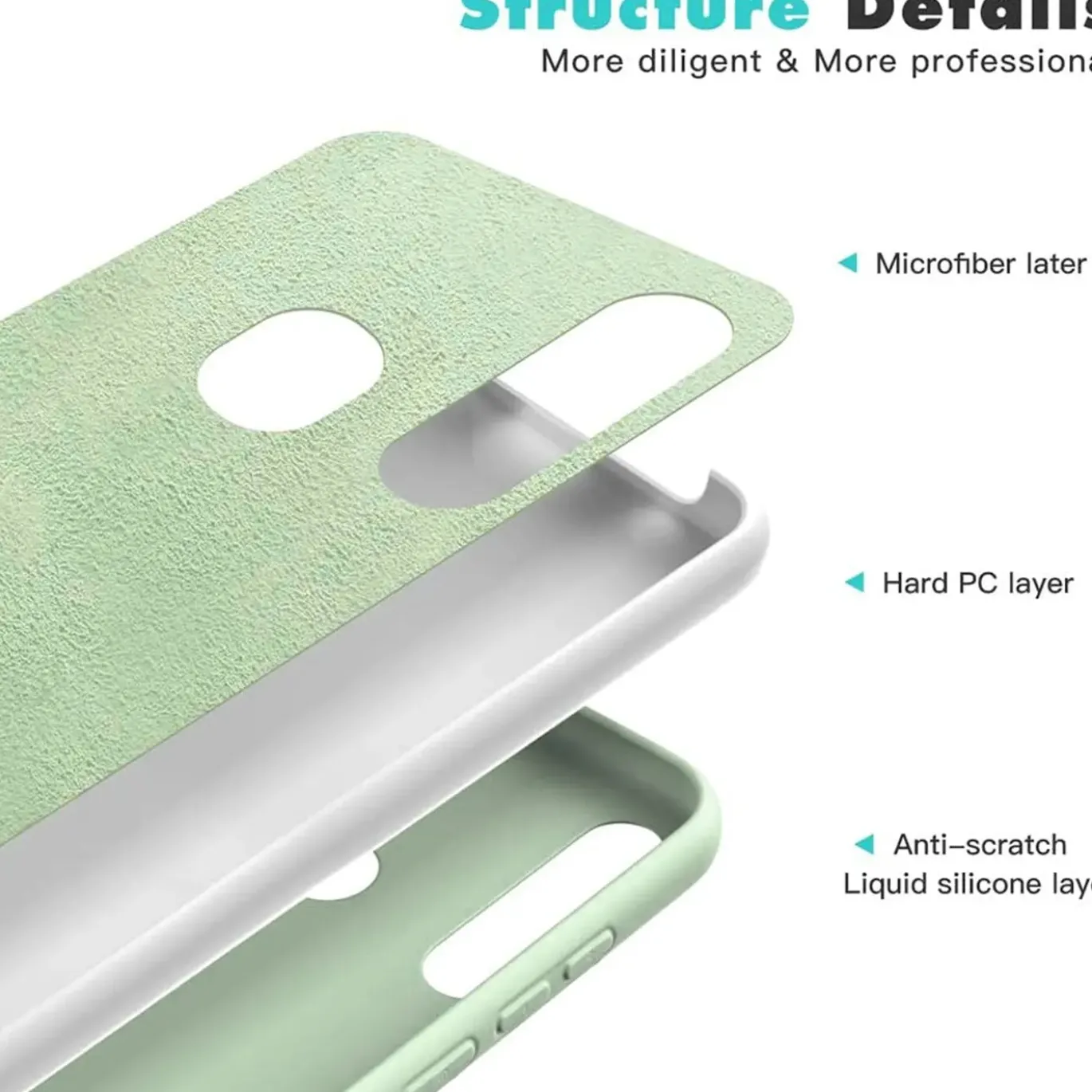 Samsung Galaxy A20s - Silikon Case mit Mikrofaser-Innenseite