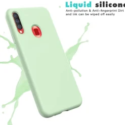 Samsung Galaxy A20s - Silikon Case mit Mikrofaser-Innenseite
