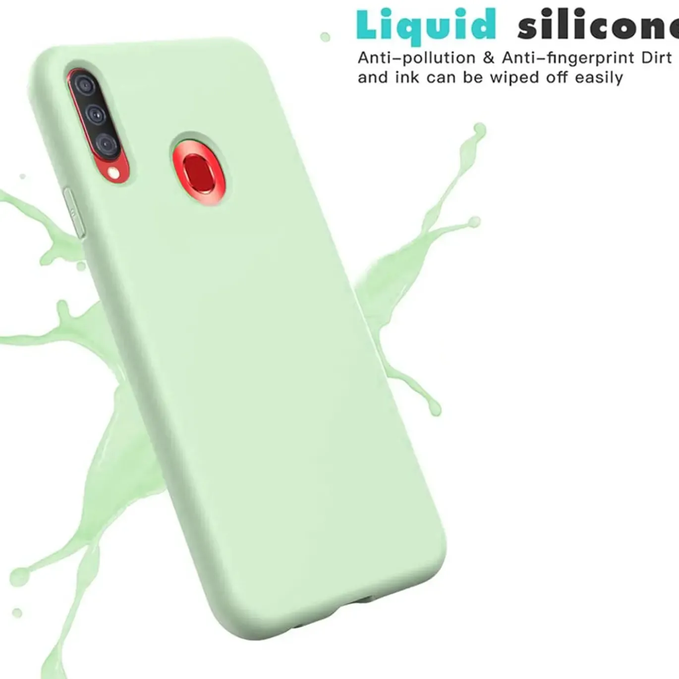 Samsung Galaxy A20s - Silikon Case mit Mikrofaser-Innenseite