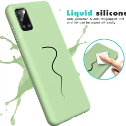 Samsung Galaxy A03s - Silikon Case mit Mikrofaser-Innenseite