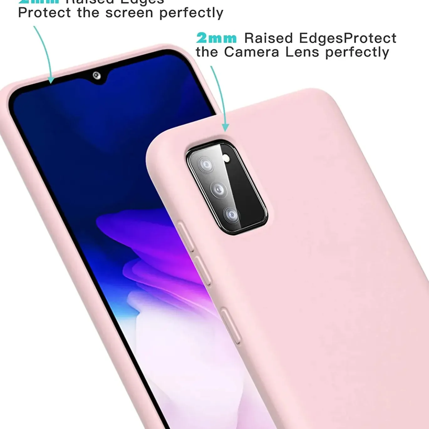 Samsung Galaxy A03s - Silikon Case mit Mikrofaser-Innenseite