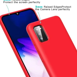 Samsung Galaxy A03s - Silikon Case mit Mikrofaser-Innenseite