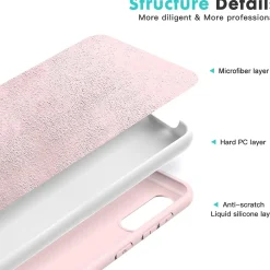 Samsung Galaxy A03s - Silikon Case mit Mikrofaser-Innenseite