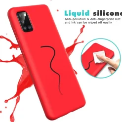 Samsung Galaxy A03s - Silikon Case mit Mikrofaser-Innenseite