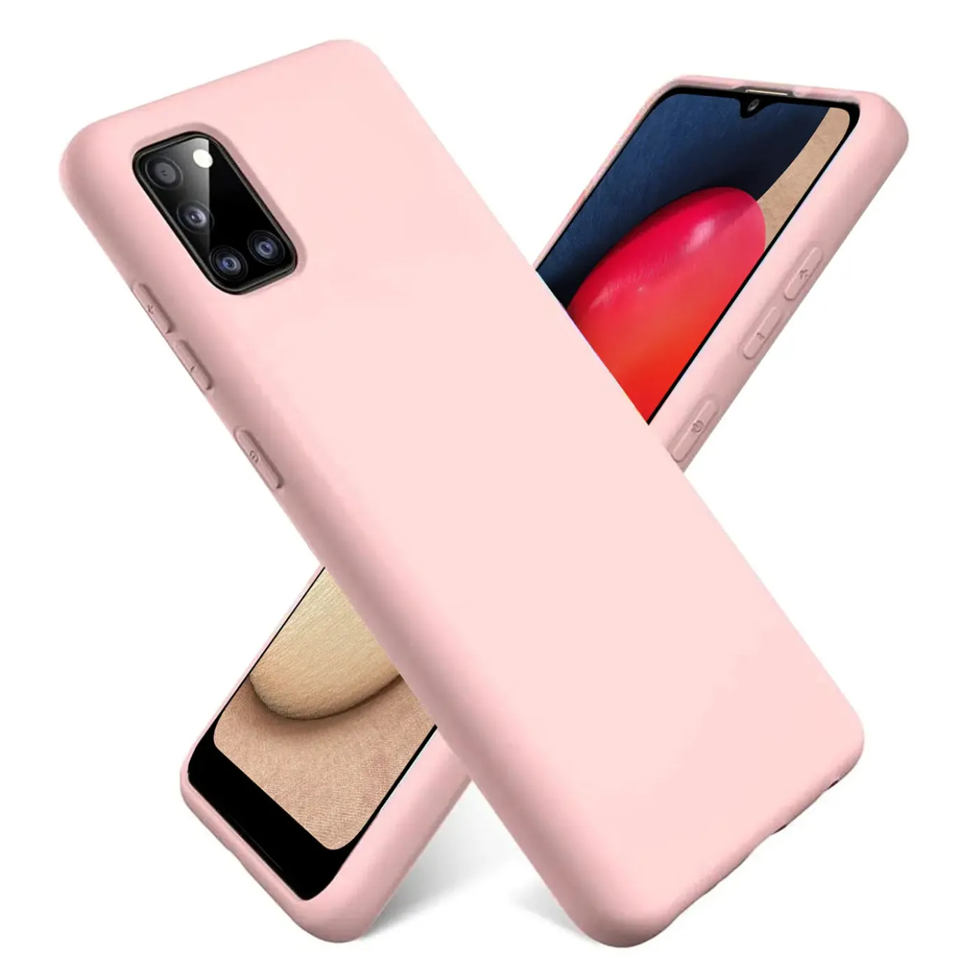 Samsung Galaxy A03s - Silikon Case mit Mikrofaser-Innenseite