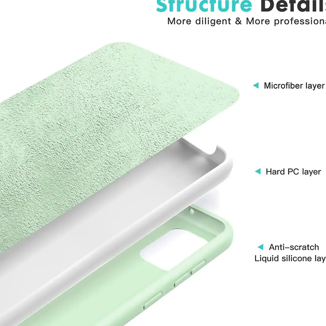 Samsung Galaxy A02S - Silikon Case mit Mikrofaser-Innenseite