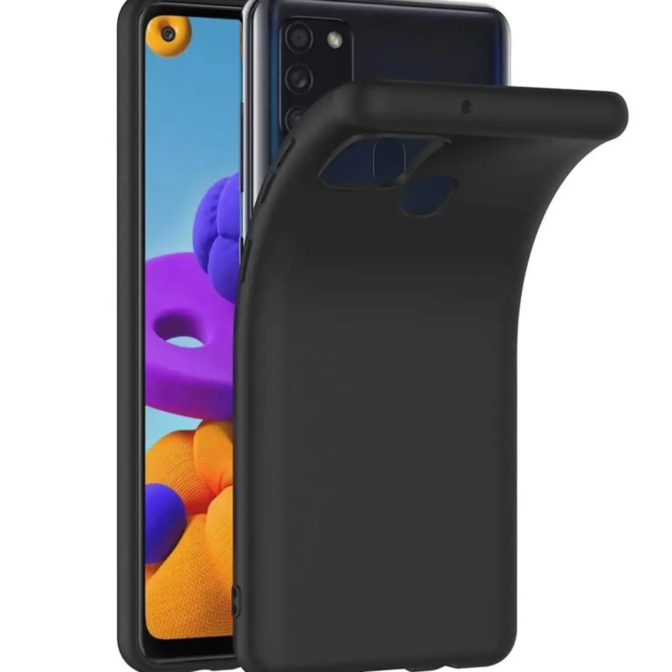 Samsung Galaxy A21s - Slim Silikon Backcover Schwarz