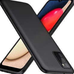 Samsung Galaxy A03s - Slim Silikon Backcover Schwarz
