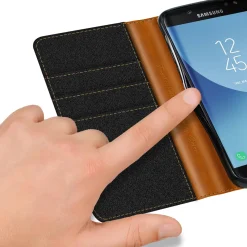 Samsung Galaxy J5 2017 - Jeanslook Klapphülle mit Kartenfach