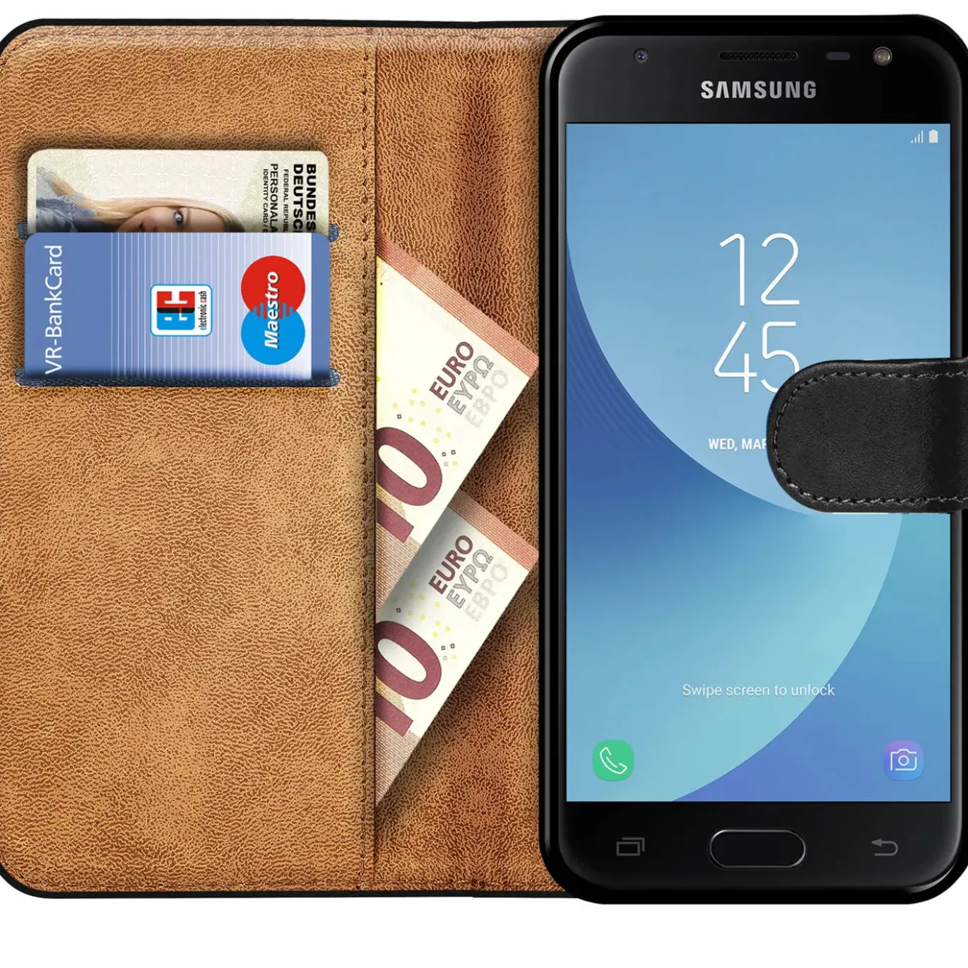 Samsung Galaxy J5 2017 - Klapphülle mit Kartenfächern