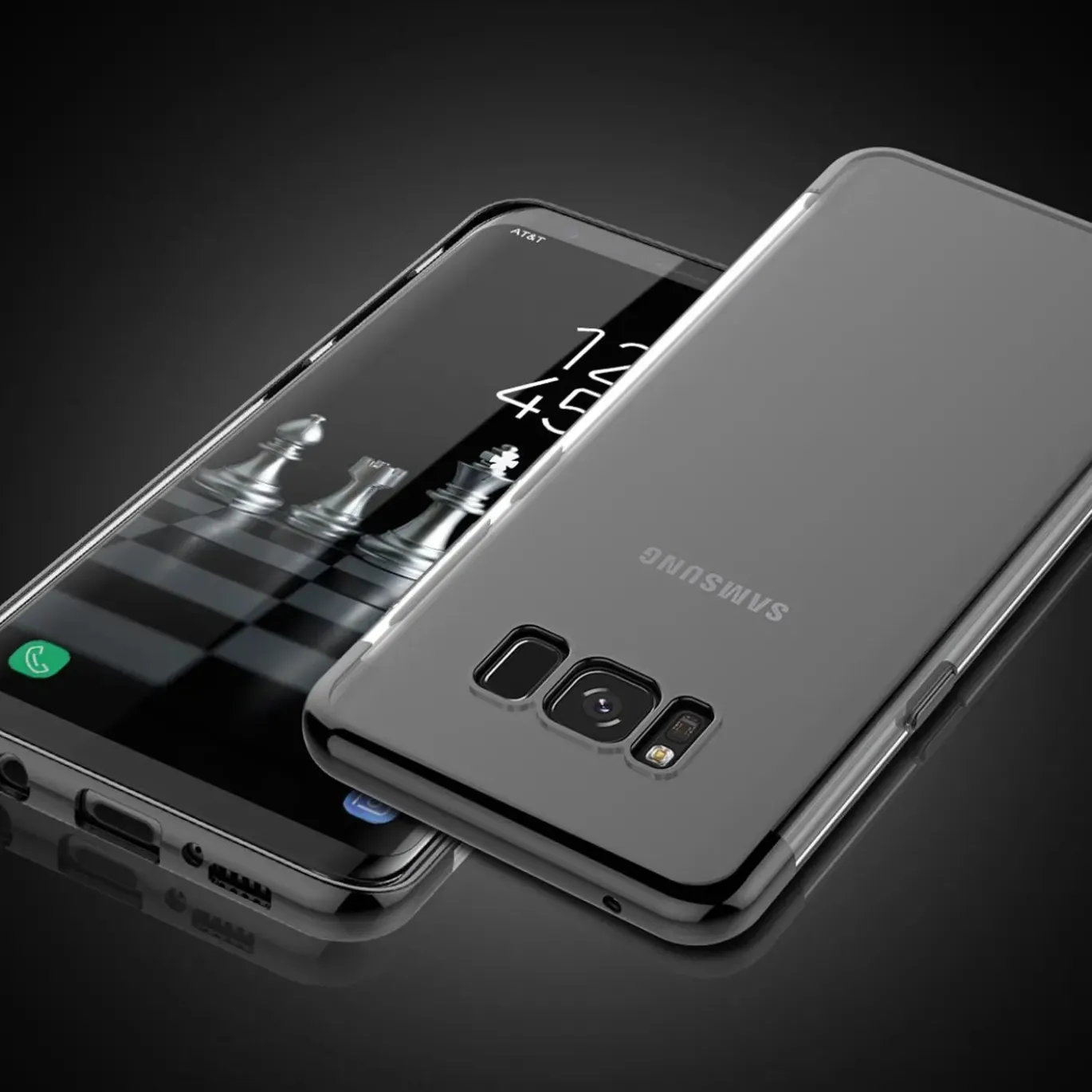 Samsung Galaxy J7 2017 - Transparente Hülle mit Akzenten