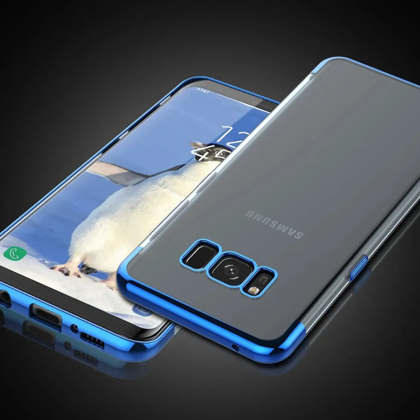 Samsung Galaxy J7 2017 - Transparente Hülle mit Akzenten