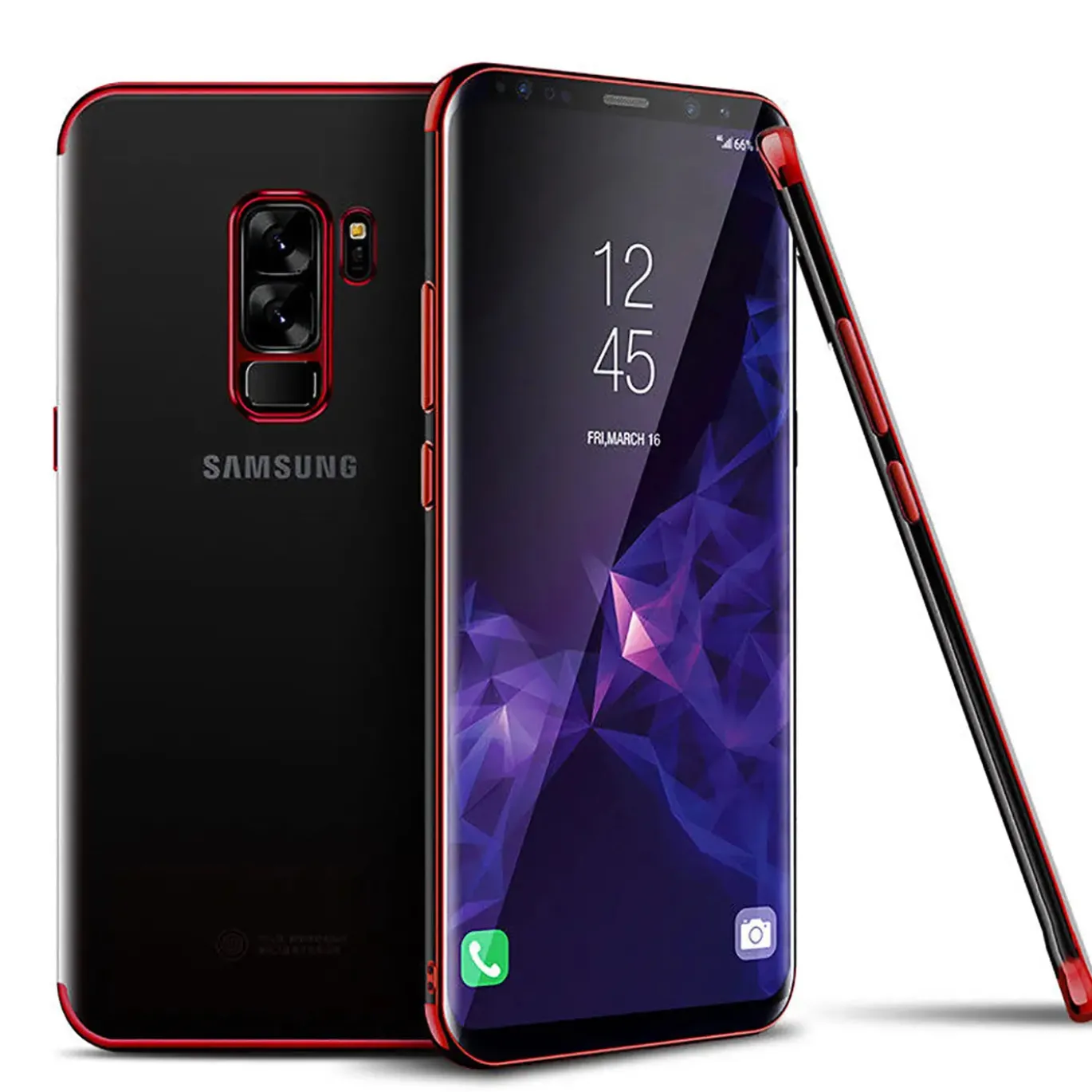 Samsung Galaxy J3 2017 - Transparente Hülle mit Akzenten