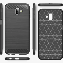 Samsung Galaxy J6 Plus - Carbon Case Hülle, stoßfest