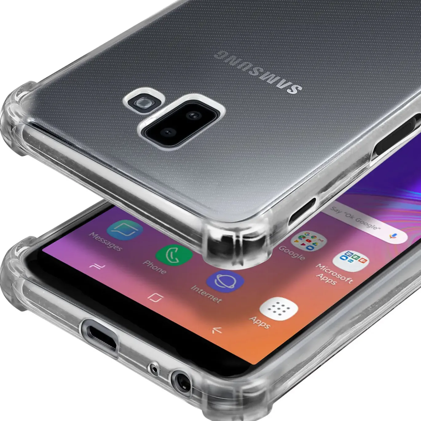 Samsung Galaxy J6 Plus - Stoßfestes Clear Case