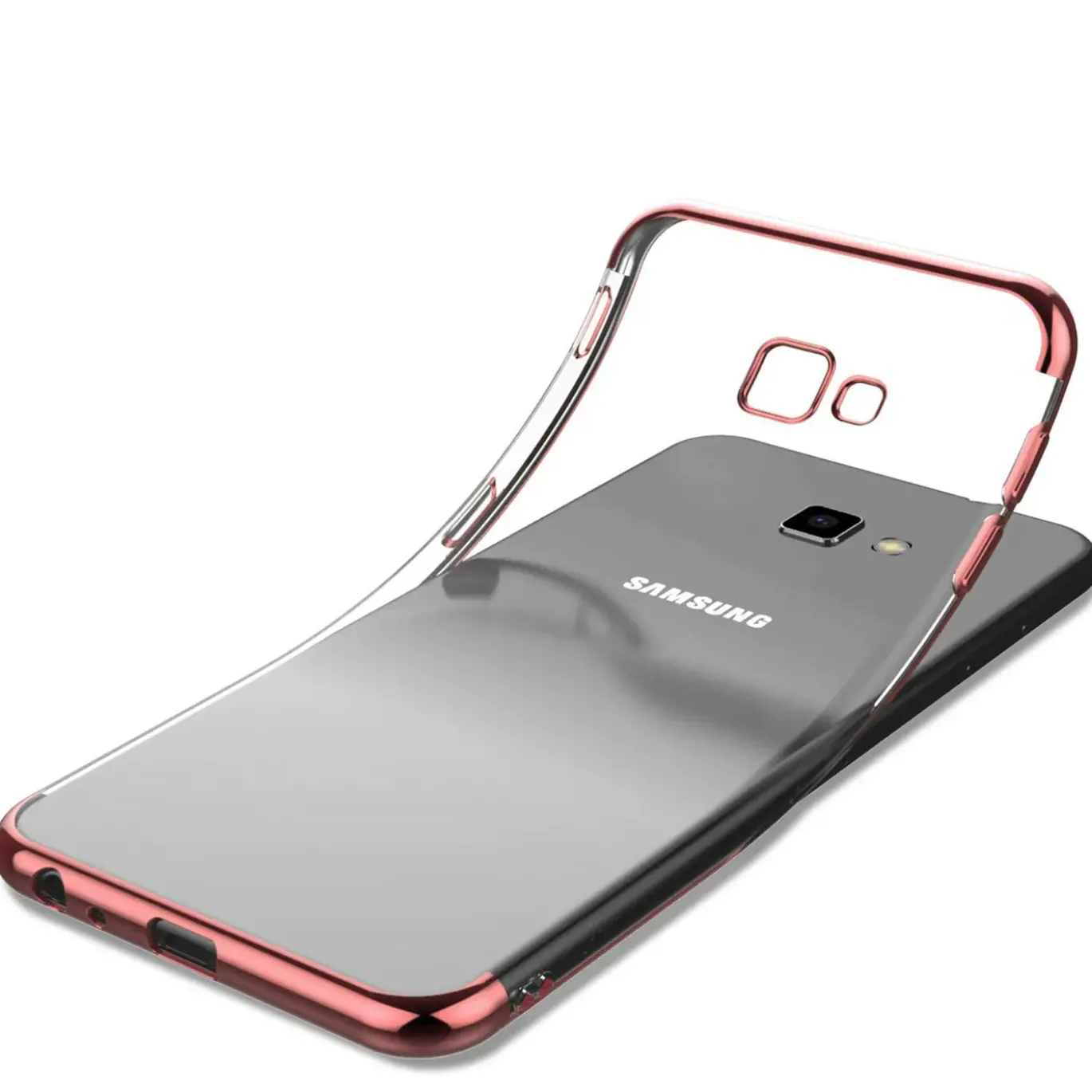 Samsung Galaxy J4 Plus - Transparente Hülle mit Akzenten