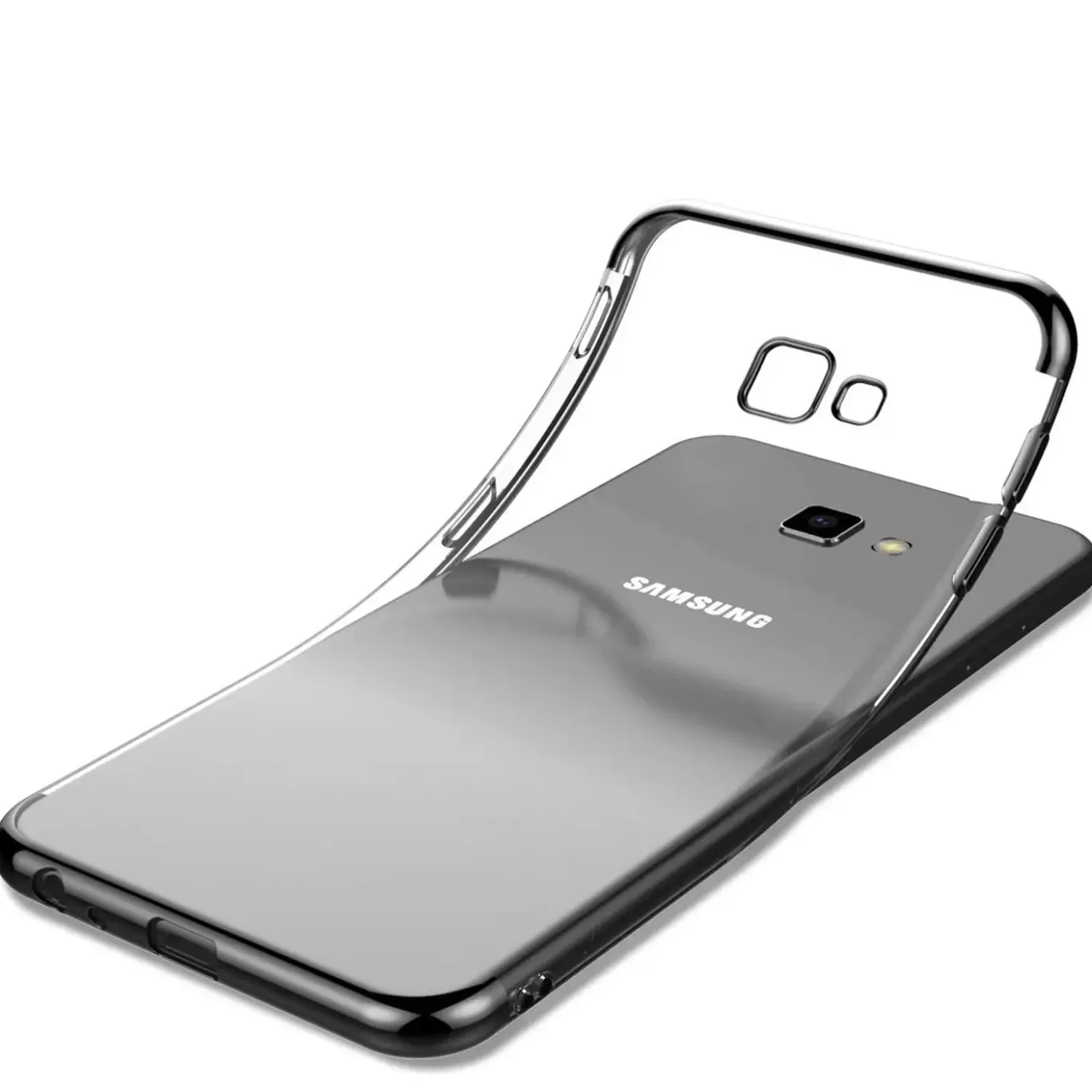 Samsung Galaxy J4 Plus - Transparente Hülle mit Akzenten