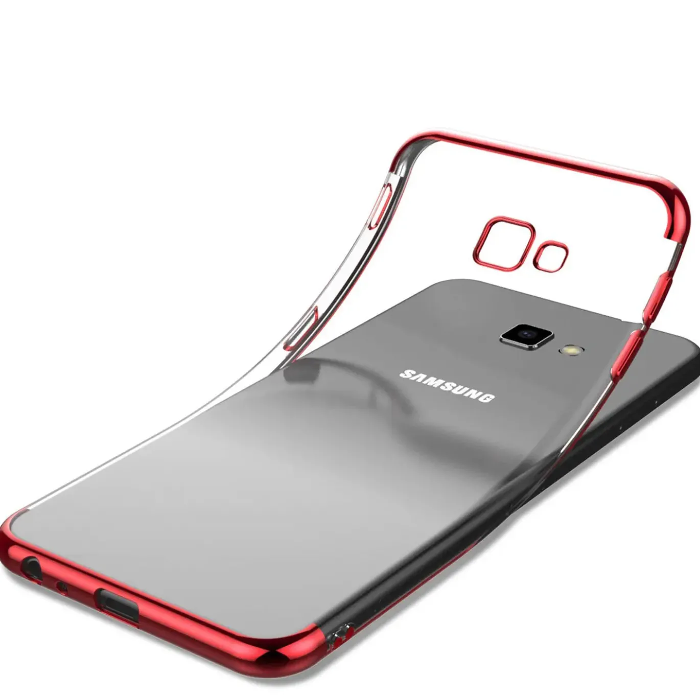 Samsung Galaxy J4 Plus - Transparente Hülle mit Akzenten