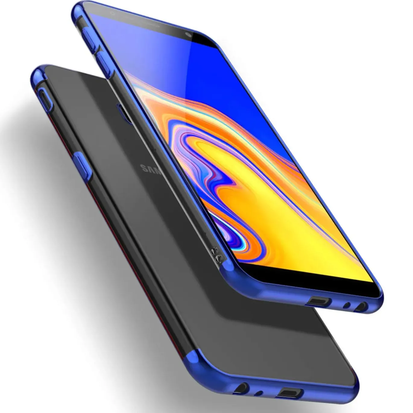 Samsung Galaxy J4 Plus - Transparente Hülle mit Akzenten