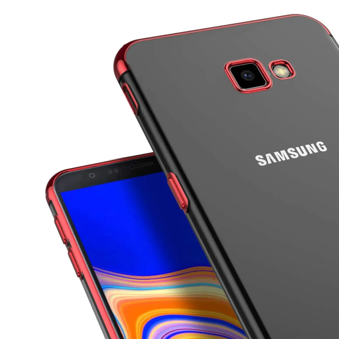 Samsung Galaxy J4 Plus - Transparente Hülle mit Akzenten
