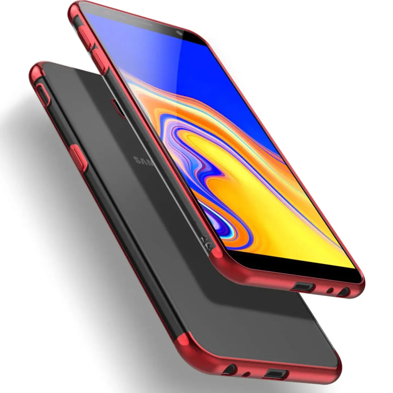 Samsung Galaxy J4 Plus - Transparente Hülle mit Akzenten