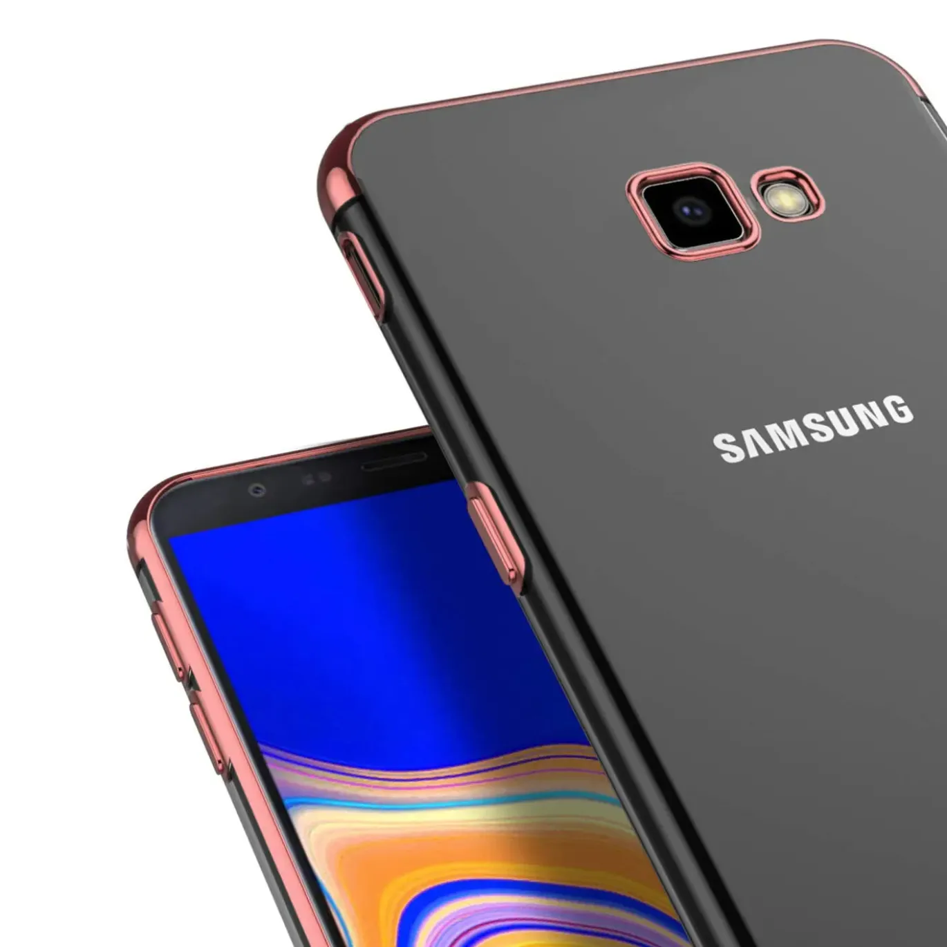 Samsung Galaxy J4 Plus - Transparente Hülle mit Akzenten