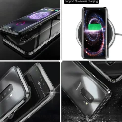Samsung Galaxy M31 - Glas Hülle mit Metallrahmen