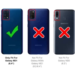 Samsung Galaxy M31 - Glas Hülle mit Metallrahmen