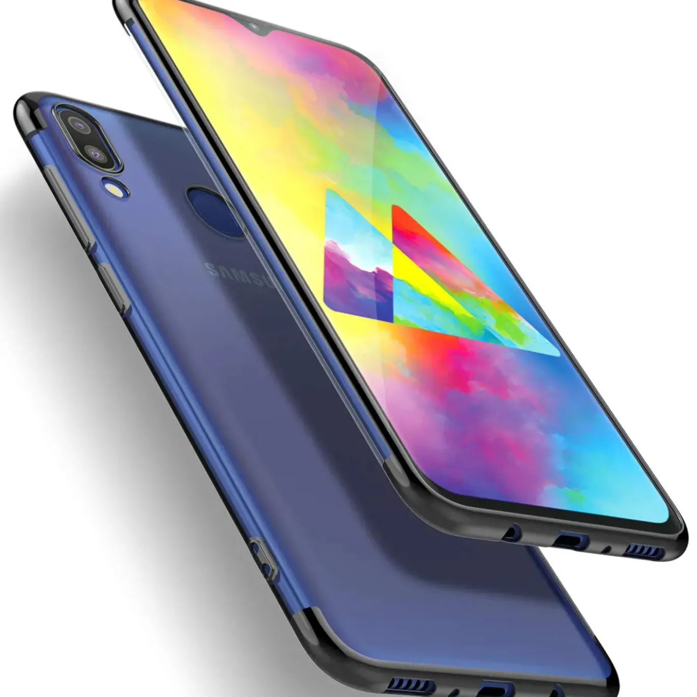 Samsung Galaxy M20 - Transparente Hülle mit Akzenten