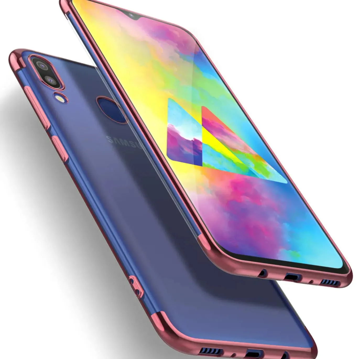 Samsung Galaxy M20 - Transparente Hülle mit Akzenten
